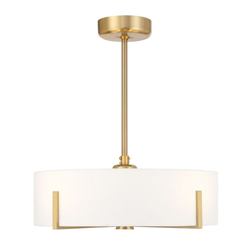 Savoy House Mansell 4Lt Ceiling Fan, White, Warm Brass - 26-FD-775-322