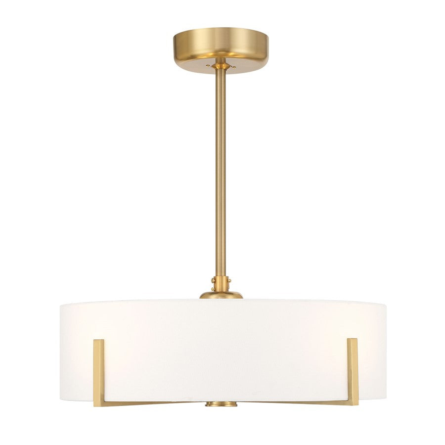 Savoy House Mansell 4Lt Ceiling Fan, White, Warm Brass - 26-FD-775-322