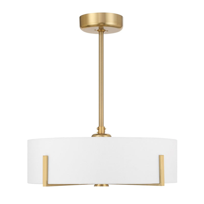 Savoy House Mansell 4Lt Ceiling Fan, White, Warm Brass