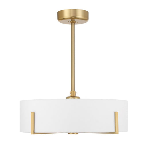 Savoy House Mansell 4Lt Ceiling Fan, White, Warm Brass