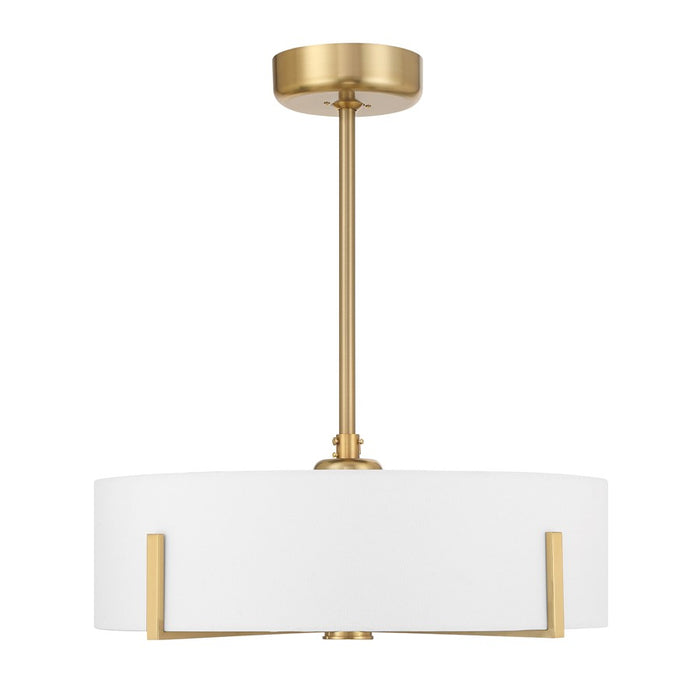 Savoy House Mansell 4Lt Ceiling Fan, White, Warm Brass