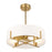 Savoy House Mansell 4Lt Ceiling Fan, White, Warm Brass