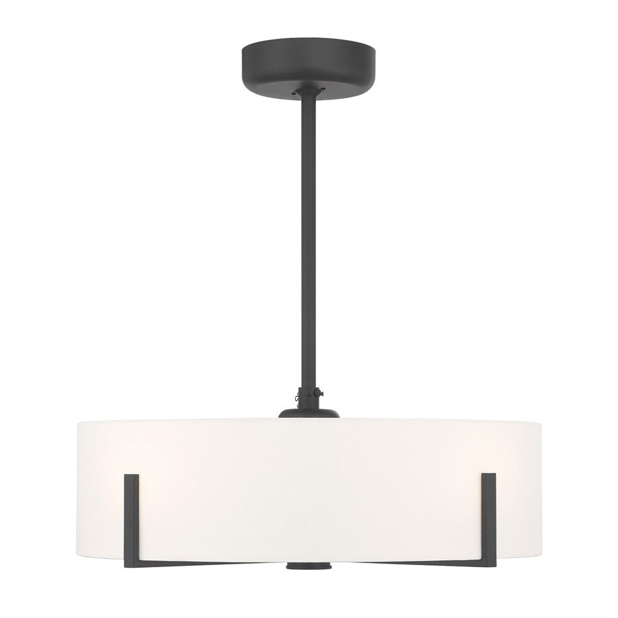 Savoy House Mansell 4Lt Ceiling Fan, Black/White, Matte Black - 26-FD-775-89