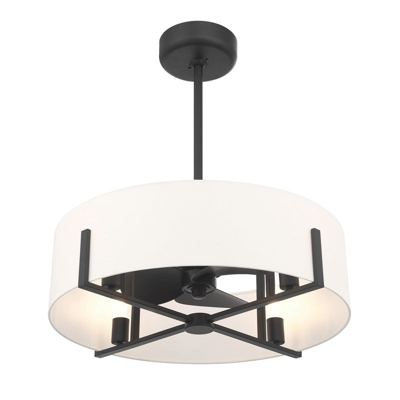 Savoy House Mansell 4Lt Ceiling Fan, Black/White, Matte Black