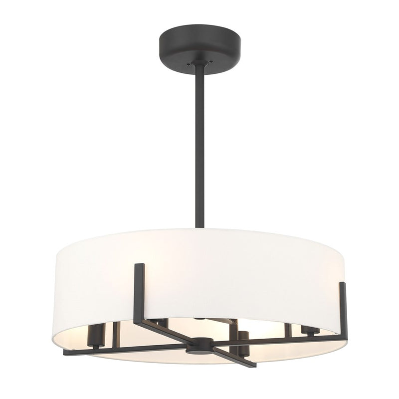 Savoy House Mansell 4Lt Ceiling Fan, Black/White, Matte Black