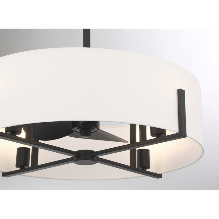 Savoy House Mansell 4Lt Ceiling Fan, Black/White, Matte Black