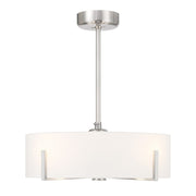 Savoy House Mansell 4Lt Ceiling Fan, Nickel/White, Satin Nickel - 26-FD-775-SN