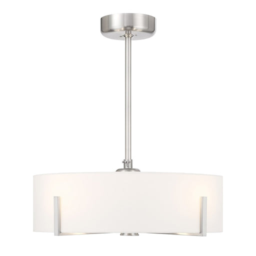 Savoy House Mansell 4Lt Ceiling Fan, Nickel/White, Satin Nickel - 26-FD-775-SN