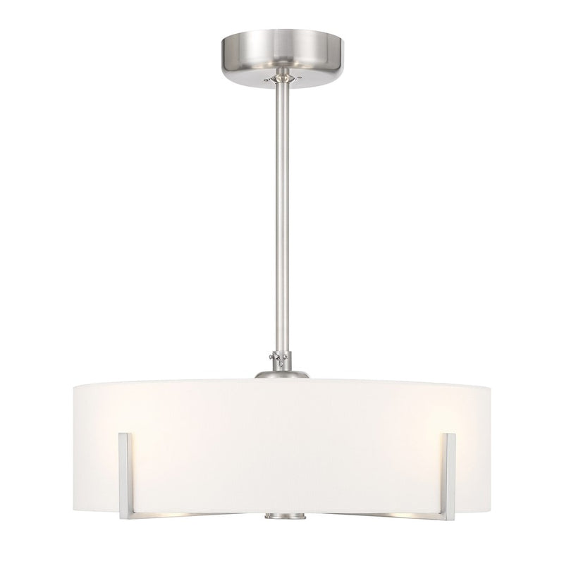 Savoy House Mansell 4Lt Ceiling Fan, Nickel/White, Satin Nickel