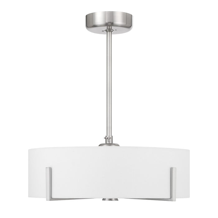 Savoy House Mansell 4Lt Ceiling Fan, Nickel/White, Satin Nickel