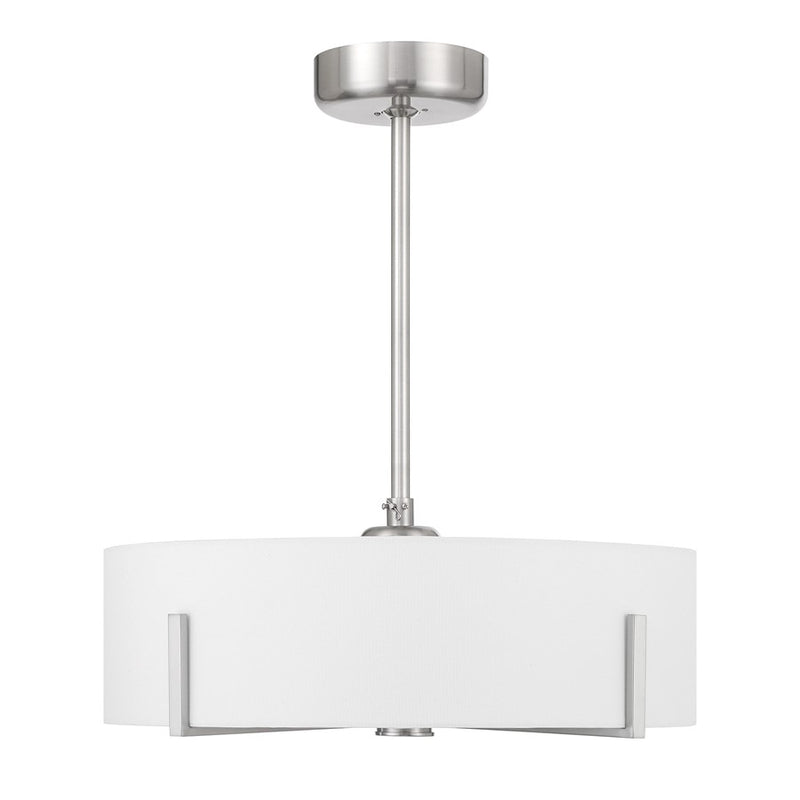 Savoy House Mansell 4Lt Ceiling Fan, Nickel/White, Satin Nickel