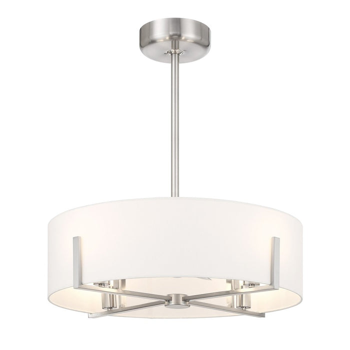 Savoy House Mansell 4Lt Ceiling Fan, Nickel/White, Satin Nickel