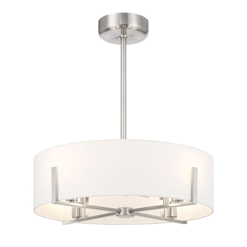 Savoy House Mansell 4Lt Ceiling Fan, Nickel/White, Satin Nickel