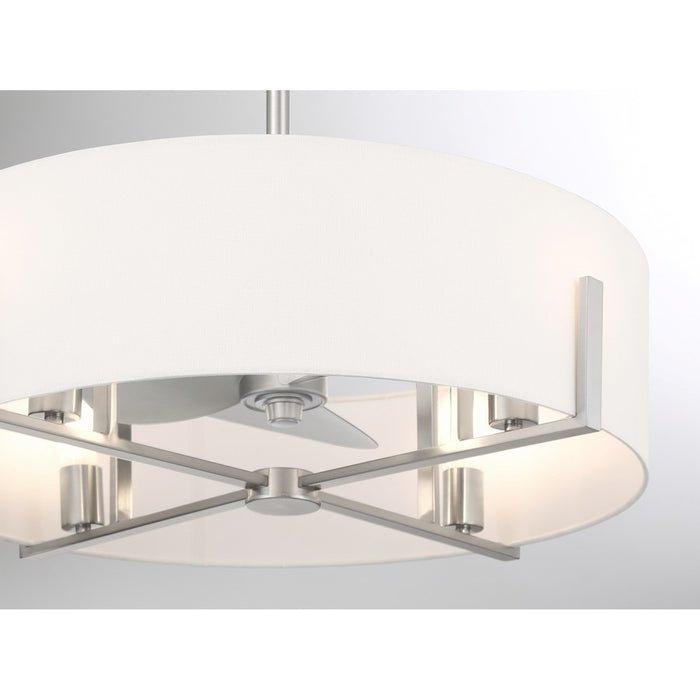 Savoy House Mansell 4Lt Ceiling Fan, Nickel/White, Satin Nickel