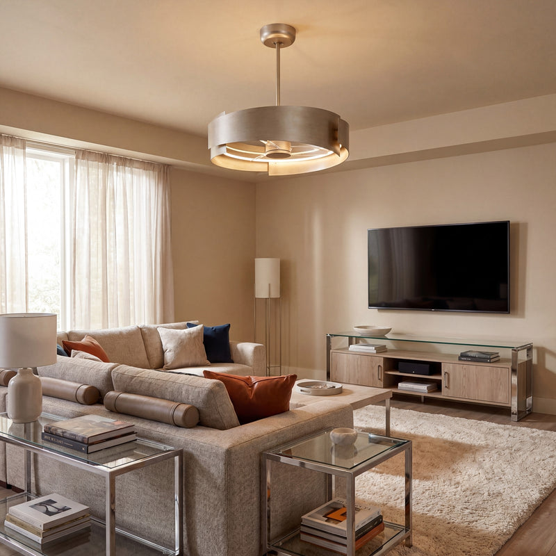 Savoy House Amiena Lt Ceiling Fan, Fan D'Lier, Slvr Patina