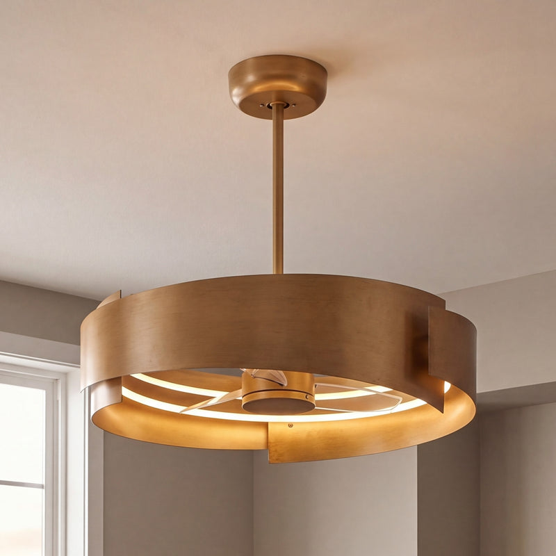 Savoy House Amiena Lt Ceiling Fan, Fan D'Lier, Gold Patina