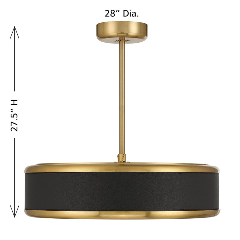 Savoy House Archer Lt Ceiling Fan, Fan D'Lier, Warm Brass