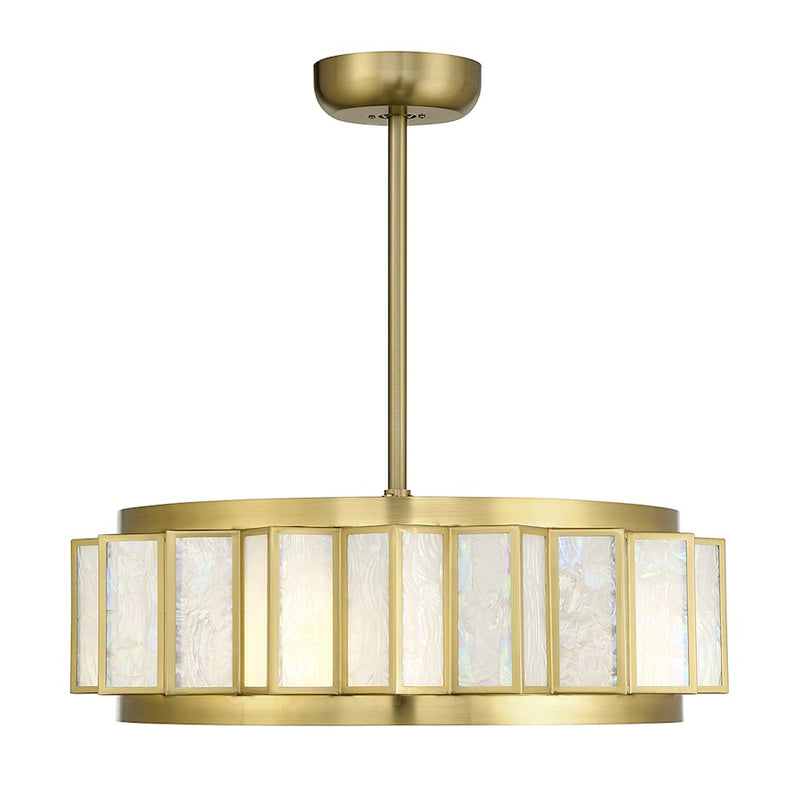Savoy House Gideon 4-Light LED Fan D'Lier, Warm Brass