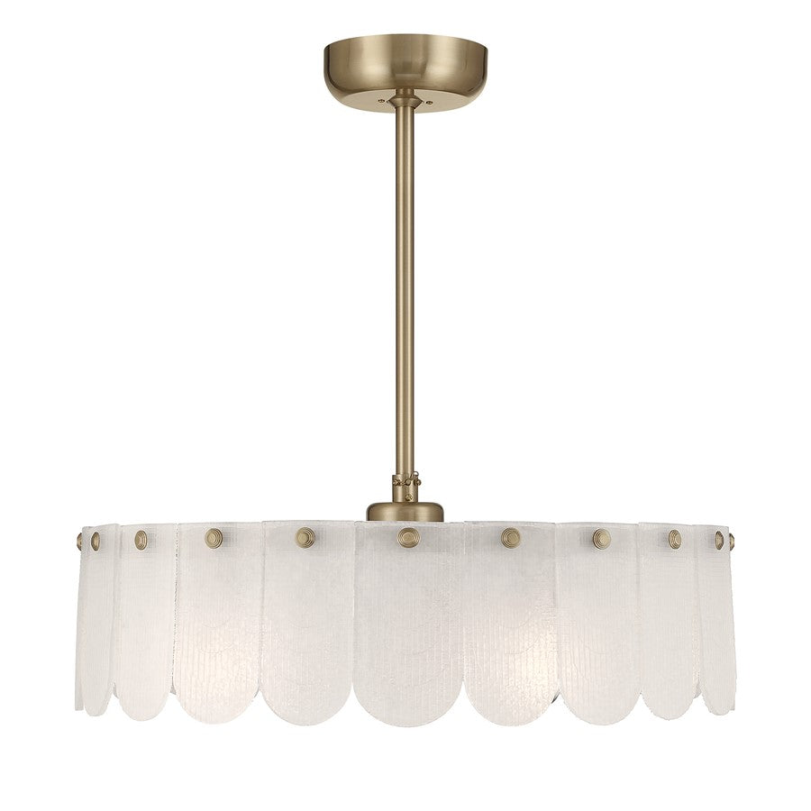 Savoy House Ashton 5 Lt Ceiling Fan, Fan D'Lier, Noble Brass - 28-FD-9802-127