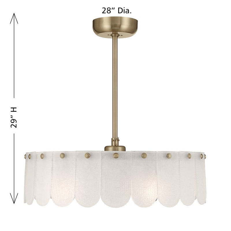 Savoy House Ashton 5 Lt Ceiling Fan, Fan D'Lier, Noble Brass