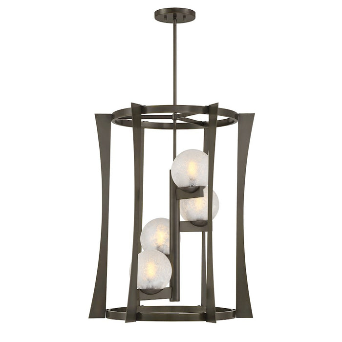 Savoy House Darien 4 Light Pendant, Mediterranean Bronze/Ice - 3-1018-4-15