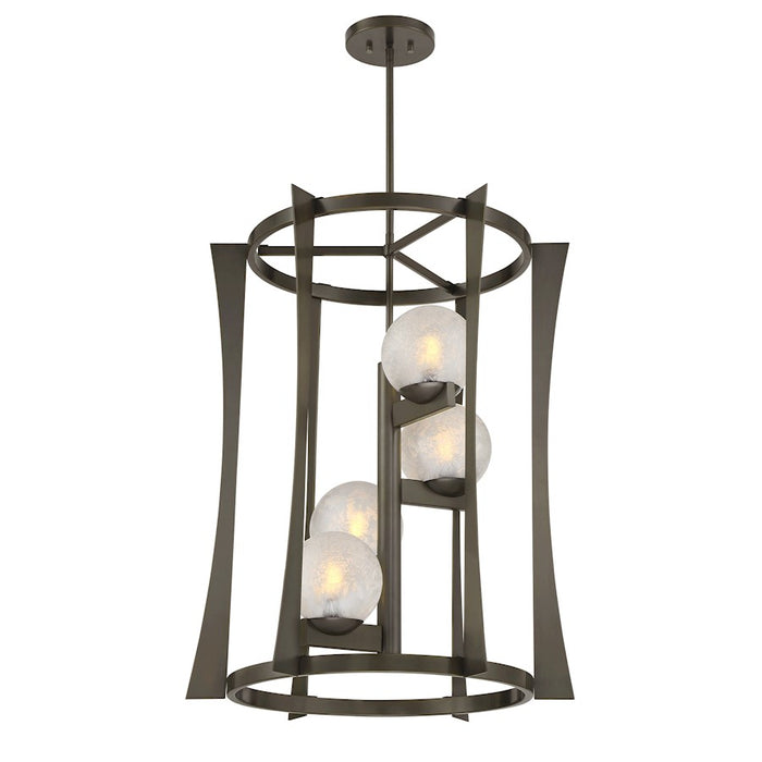 Savoy House Darien 4 Light Pendant, Mediterranean Bronze/Ice