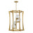 Savoy House Darien 4 Light Pendant, Warm Brass/Ice