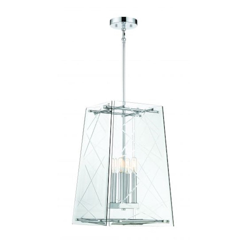 Savoy House Kole 4-Light Pendant, Polished Chrome