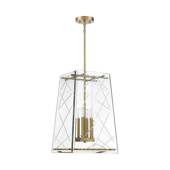 Savoy House Kole 4-Light Pendant, Warm Brass