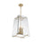 Savoy House Kole 4-Light Pendant, Warm Brass