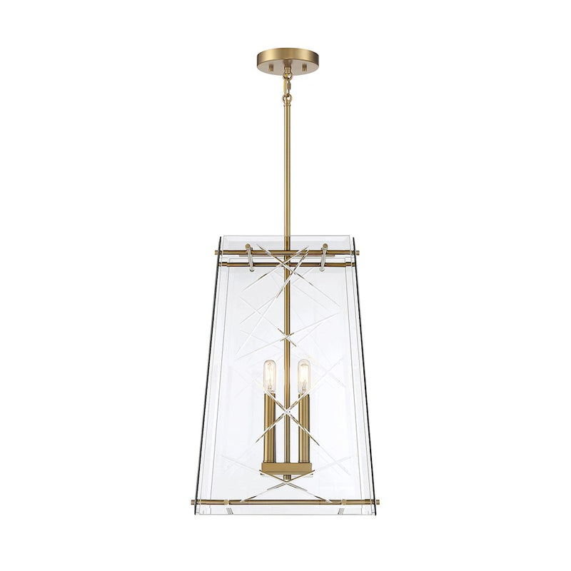 Savoy House Kole 4-Light Pendant, Warm Brass