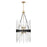 Savoy House Santiago 6 Light Pendant, Black/Brass Accents