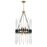 Savoy House Santiago 6 Light Pendant, Black/Brass Accents