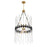 Savoy House Santiago 6 Light Pendant, Black/Brass Accents