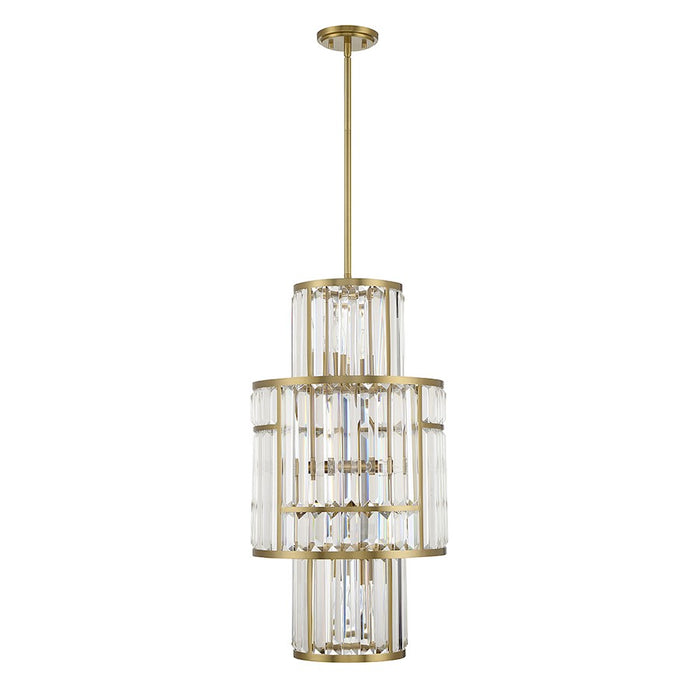 Savoy House Rohe 8-Light Pendant, Warm Brass