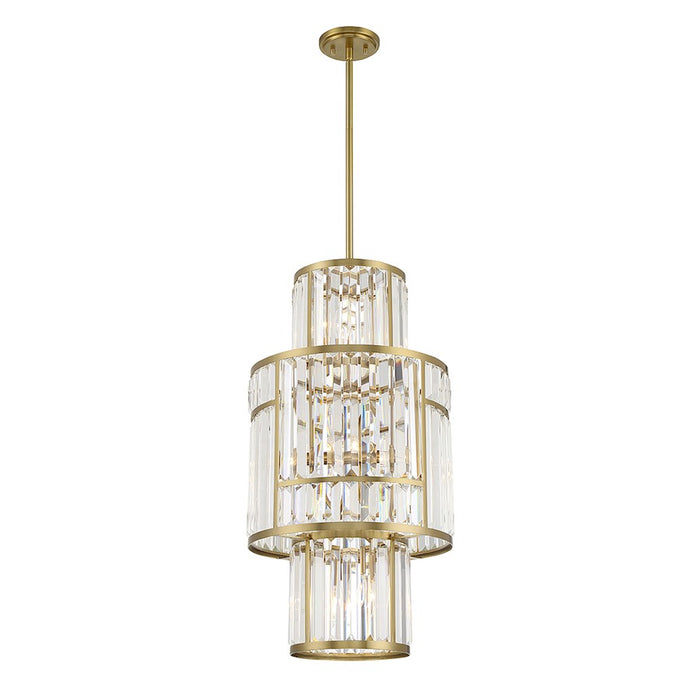 Savoy House Rohe 8-Light Pendant, Warm Brass