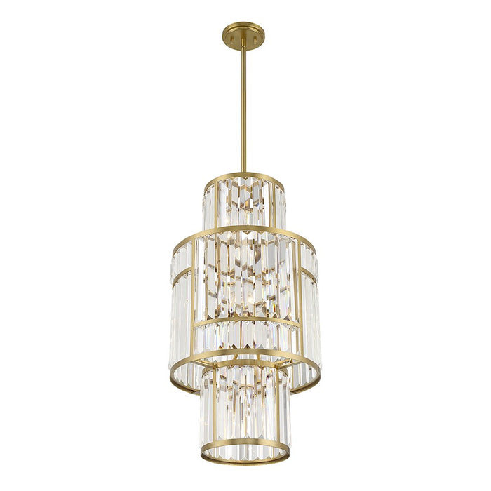 Savoy House Rohe 8-Light Pendant, Warm Brass