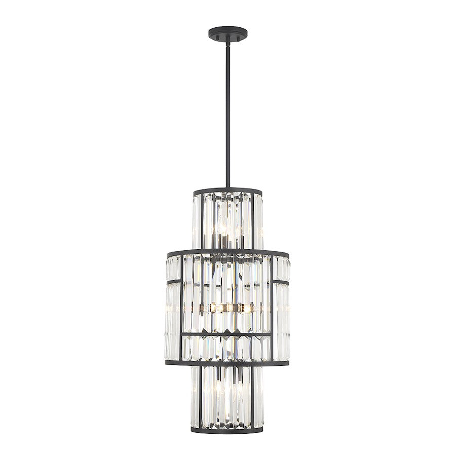 Savoy House Rohe 8-Light Pendant, Matte Black - 3-2226-8-89