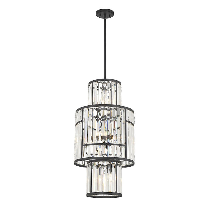 Savoy House Rohe 8-Light Pendant, Matte Black