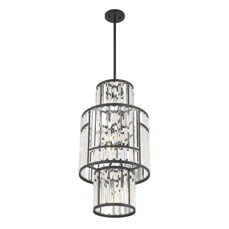 Savoy House Rohe 8-Light Pendant, Matte Black