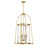 Savoy House Rosedale 4 Light Pendant, Warm Brass/Clear - 3-2406-4-322