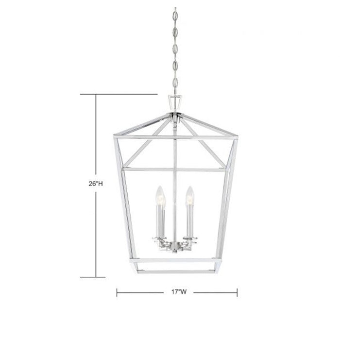 Savoy House Townsend 4-Light 26" Pendant, Polished Nickel