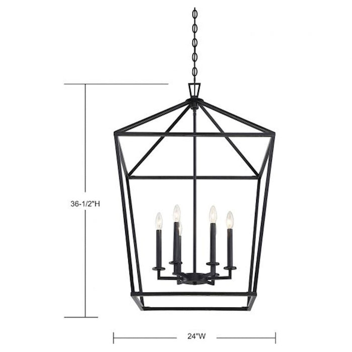 Savoy House Townsend 6-Light 37" Pendant, Classic Bronze