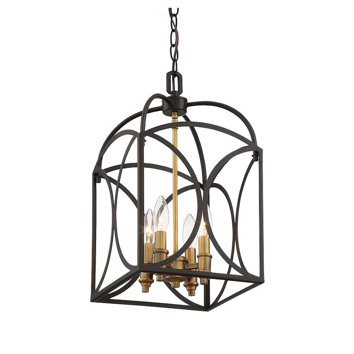 Savoy House Talbot 4-Light 18" Pendant, English Bronze/Warm Brass