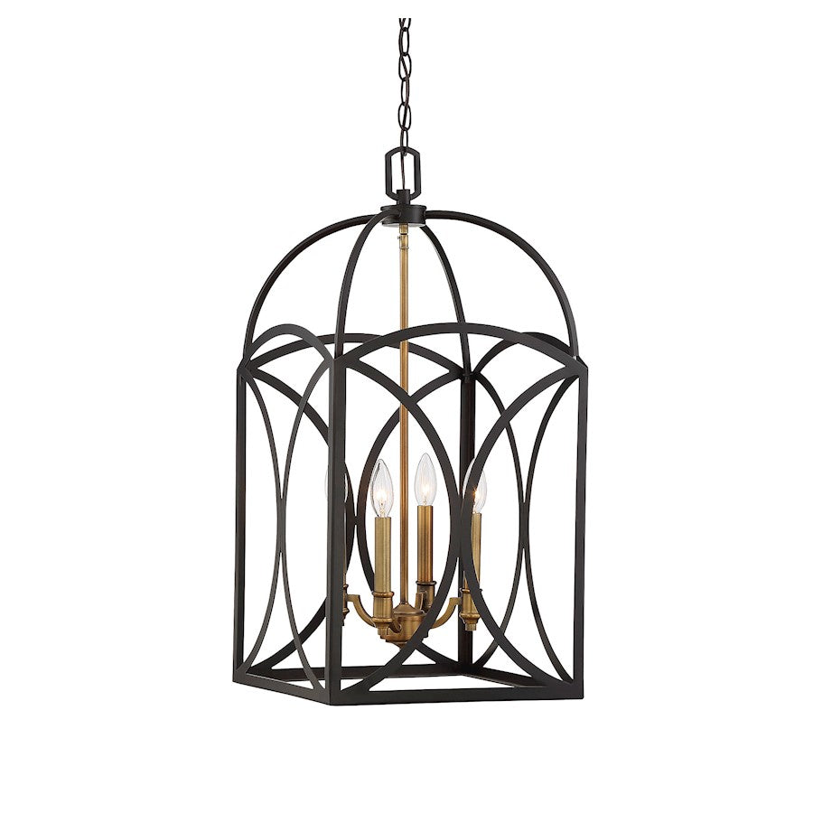 Savoy House Talbot 4-Light 28" Pendant, English Bronze/Warm Brass - 3-4081-4-79