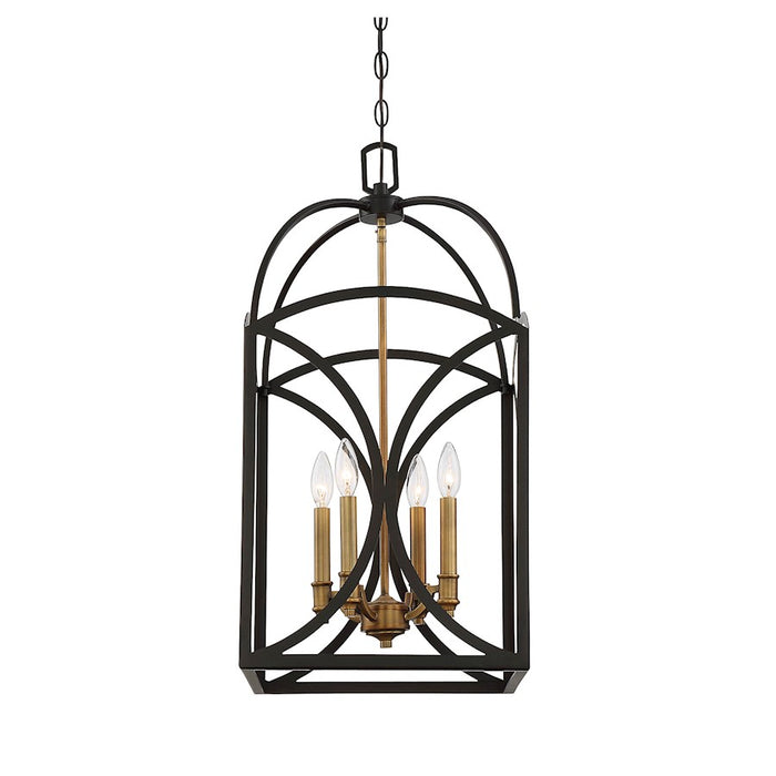 Savoy House Talbot 4-Light 28" Pendant, English Bronze/Warm Brass