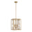 Savoy House Birch 4-Light Pendant, Warm Brass