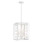 Savoy House Birch 4 Light Pendant, Bisque White/Clear - 3-4197-4-83