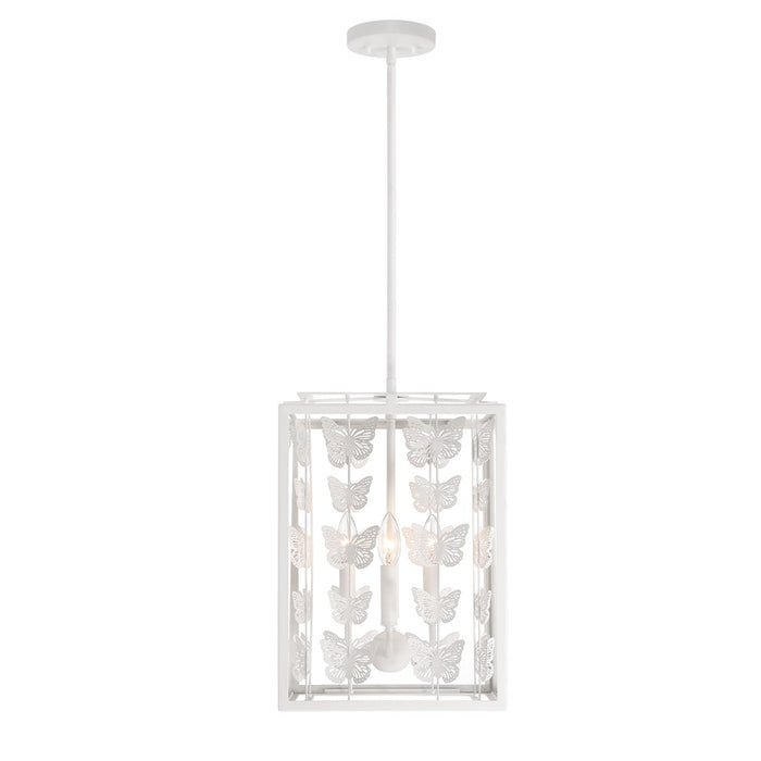 Savoy House Birch 4-Light Pendant, Bisque White