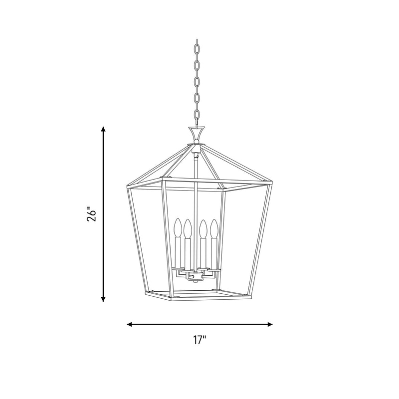 Savoy House Townsend 421 4-Light 26" Pendant, Polished Nickel